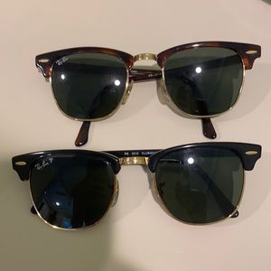 2 RayBans clubmaster sunglasses